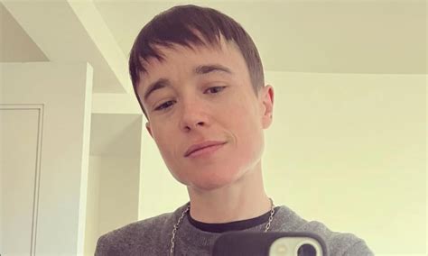 Elliot Page radiates trans joy with topless mirror selfie